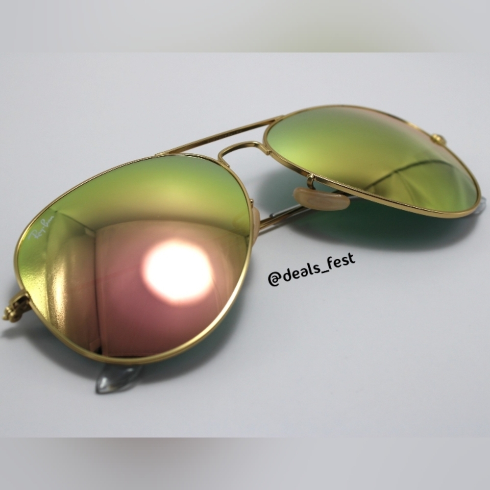 Model Display Ray-Ban Aviator Copper Pink Mirror RB3025 - Picture 7 of 17